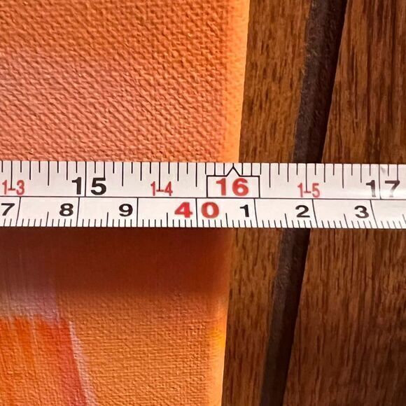 Canvas Cross Heart Design Hanging Wall Decoration Size 16” W x 20” H‎ Orange Red - Picture 2 of 3